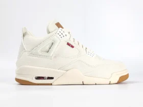 Air Jordan 4 Retro x Levi's White Denim top version