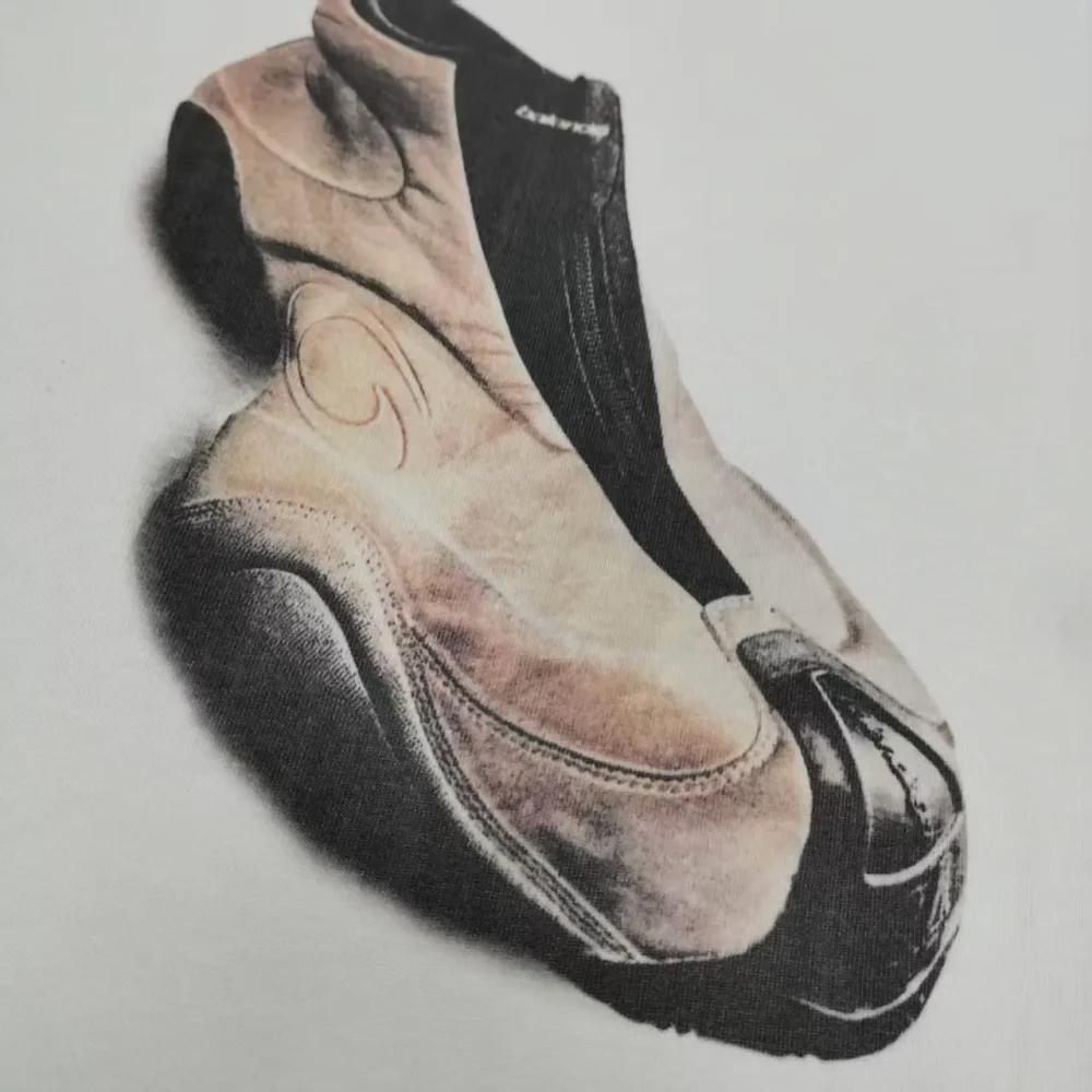 Balenciaga Shoes Front And Back Direct Print Short Sleeve T-Shirt Grey And White - etkick reps au