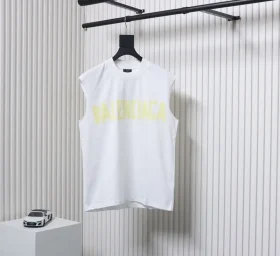 Balenciaga Vest With Tape Lettering Logo Print