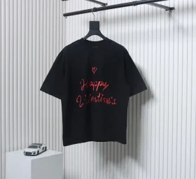 Balenciaga ripped T-shirt with Valentine's Day heart slogan