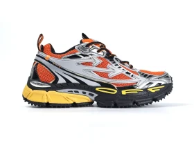OFF-WHITE Be Right Back Silver Sneakers Orange Men