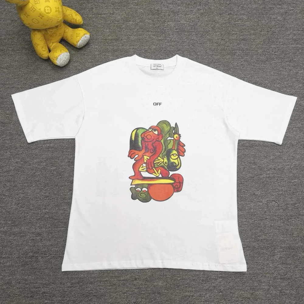 OFF WHITE Cream Colored Loose Fitting T-Shirt - etkick reps au