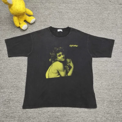 OFF WHITE Tricou Statue Print Black - etkick reps au