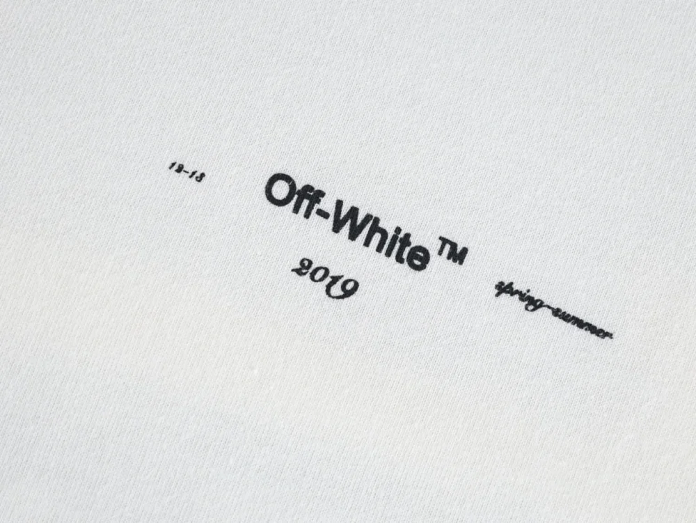 Off-White T-Shirt With Watercolor Oil Painting And Arrow Print - etkick reps au