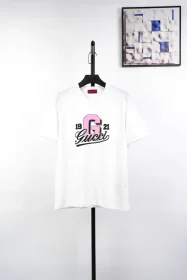 1921 Pink G Letter Printed Short Sleeve White