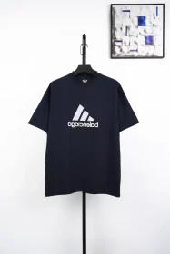 Balenciaga Double-Sided Short-Sleeved Shirt With Three Bars And Co-Branding