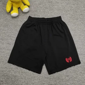 Balenciaga Shorts With Logo Embroidery And Double B