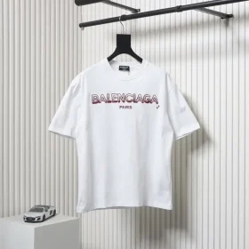 Balenciaga T-Shirt With Embroidered Gradient Lettering