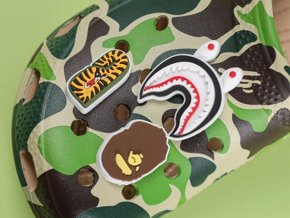 Crocs Classic Clog A Bathing Ape ABC Camo Green - Image 3