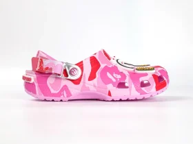 Crocs Classic Clog A Bathing Ape ABC Camo Pink top version