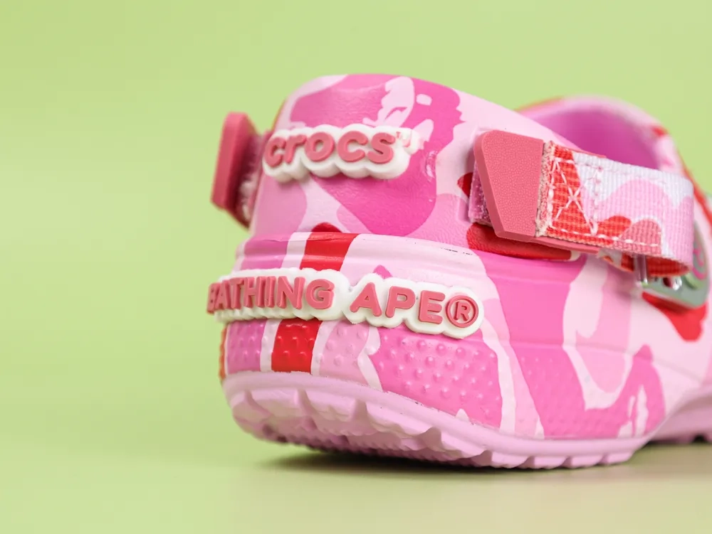 Crocs Classic Clog A Bathing Ape ABC Camo Pink top version - Image 6
