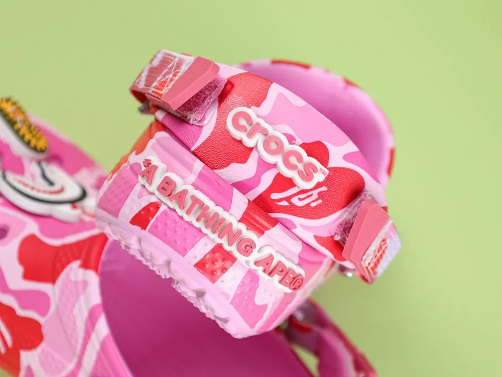 Crocs Classic Clog A Bathing Ape ABC Camo Pink top version - Image 7