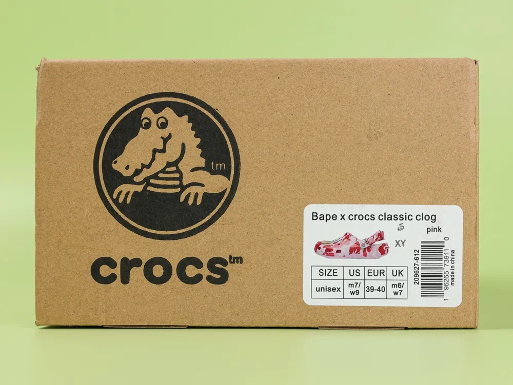 Crocs Classic Clog A Bathing Ape ABC Camo Pink top version - Image 10