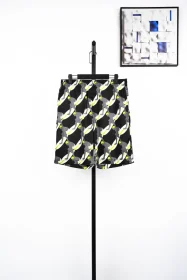 D10r Surfer Print Shorts Black And White Pants