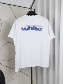Off-White Blue T-Shirt With Letter Print