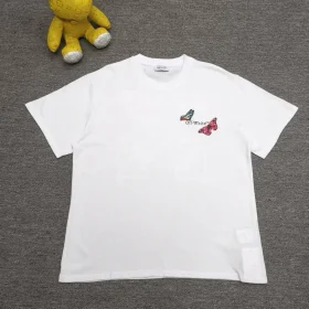 Off-White Loose Fit Short Sleeve T-Shirt with Butterfly Arrow Reps