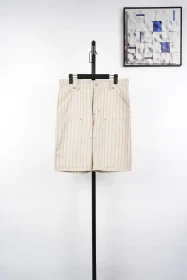 Shorts With Pocket Stripes And Letter D Red Line