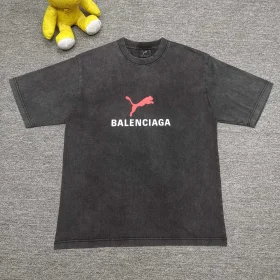 Balenciaga Puma Oversized T-Shirt in Faded Black