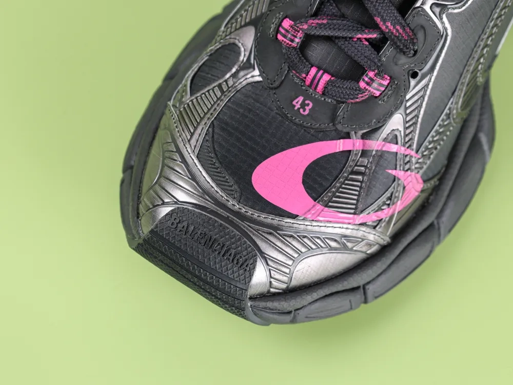 Balenciaga Men 3Xl Sneaker Dark Gray And Pink - Image 7