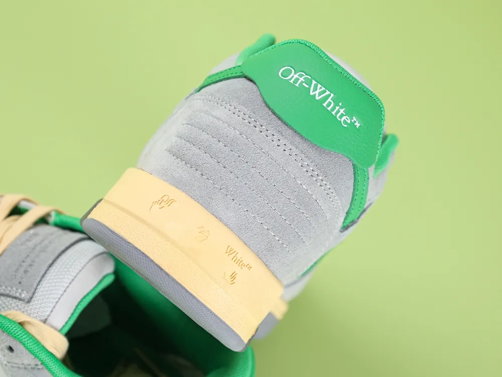 Off-White Out Of Office OOO Low Tops Light Gray Green - Image 6