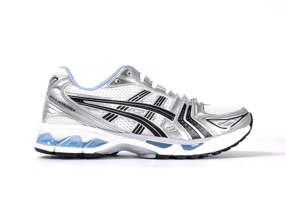 ASICS Gel-Kayano 14 White Blue Sneakers Silver