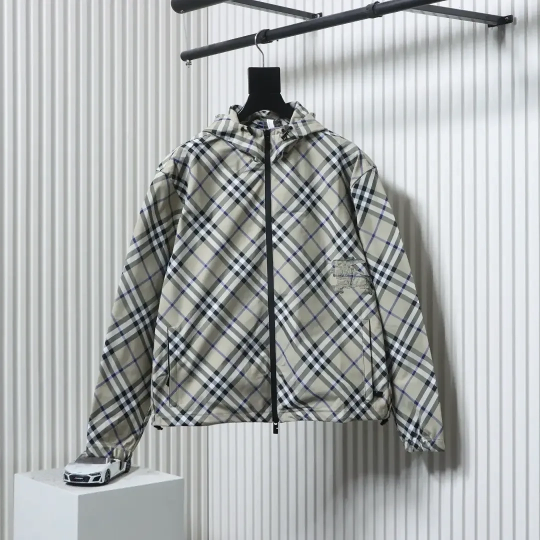 BU New Style Hooded Jacket With Diagonal Checkered Warhorse Embroidery - Image 10