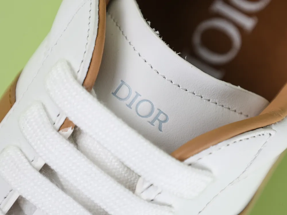 DI B01 Matchpoint Sneaker Smooth calf leather in white and brown - Image 5