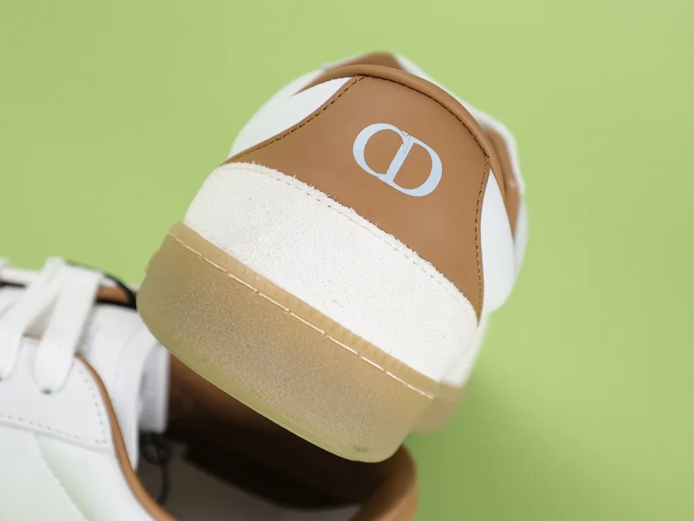 DI B01 Matchpoint Sneaker Smooth calf leather in white and brown - Image 7
