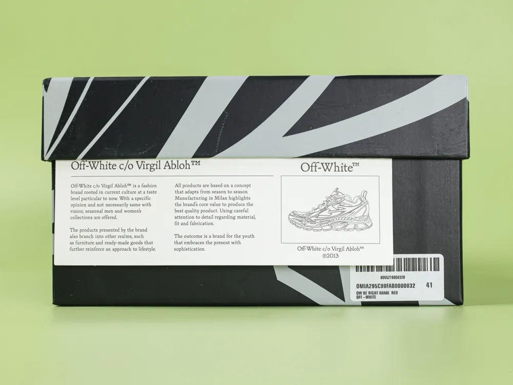 Off-White C-O Virgil Abloh Be Right Back Khaki Red - Image 2