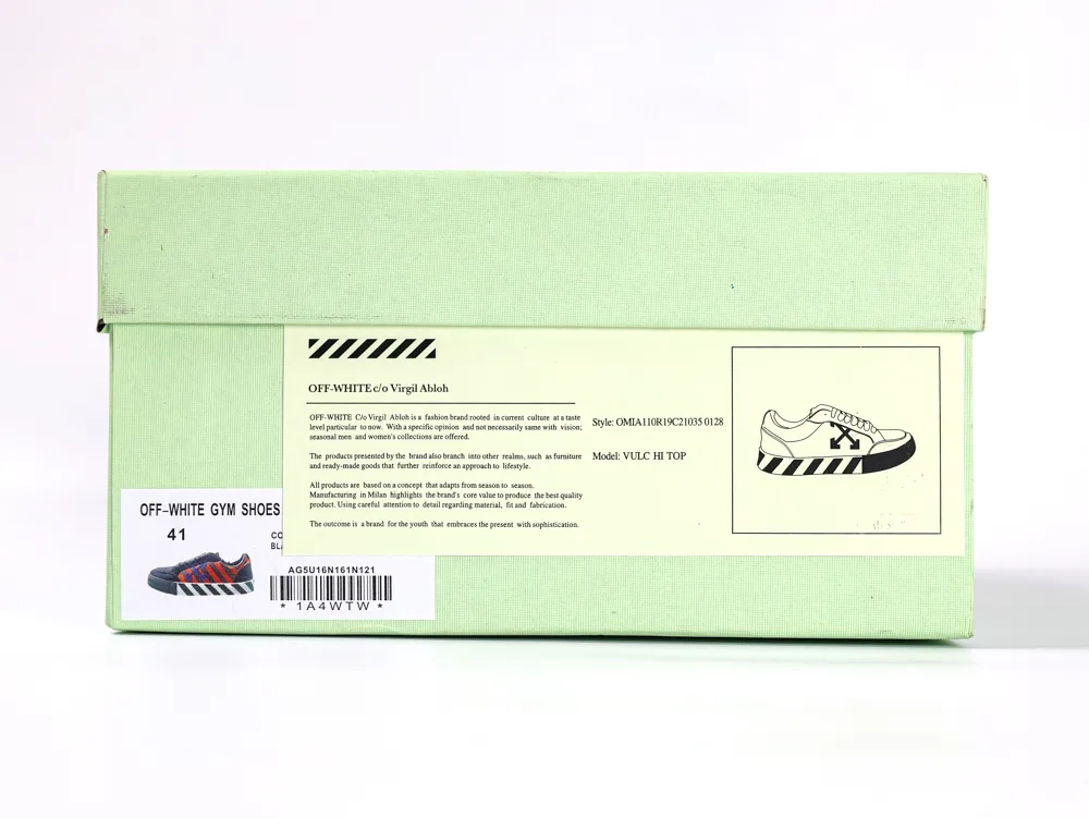 Off White Vulc Sneaker Black Blue Orange - Image 10