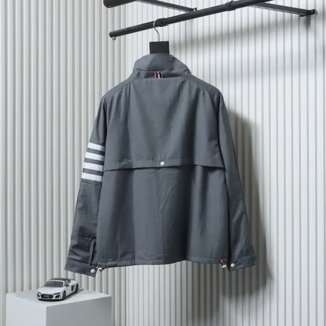 TB Yarn-Dyed Four-Bar Zip Windbreaker - Image 2