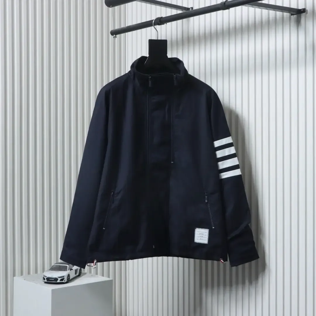 TB Yarn-Dyed Four-Bar Zip Windbreaker - Image 12