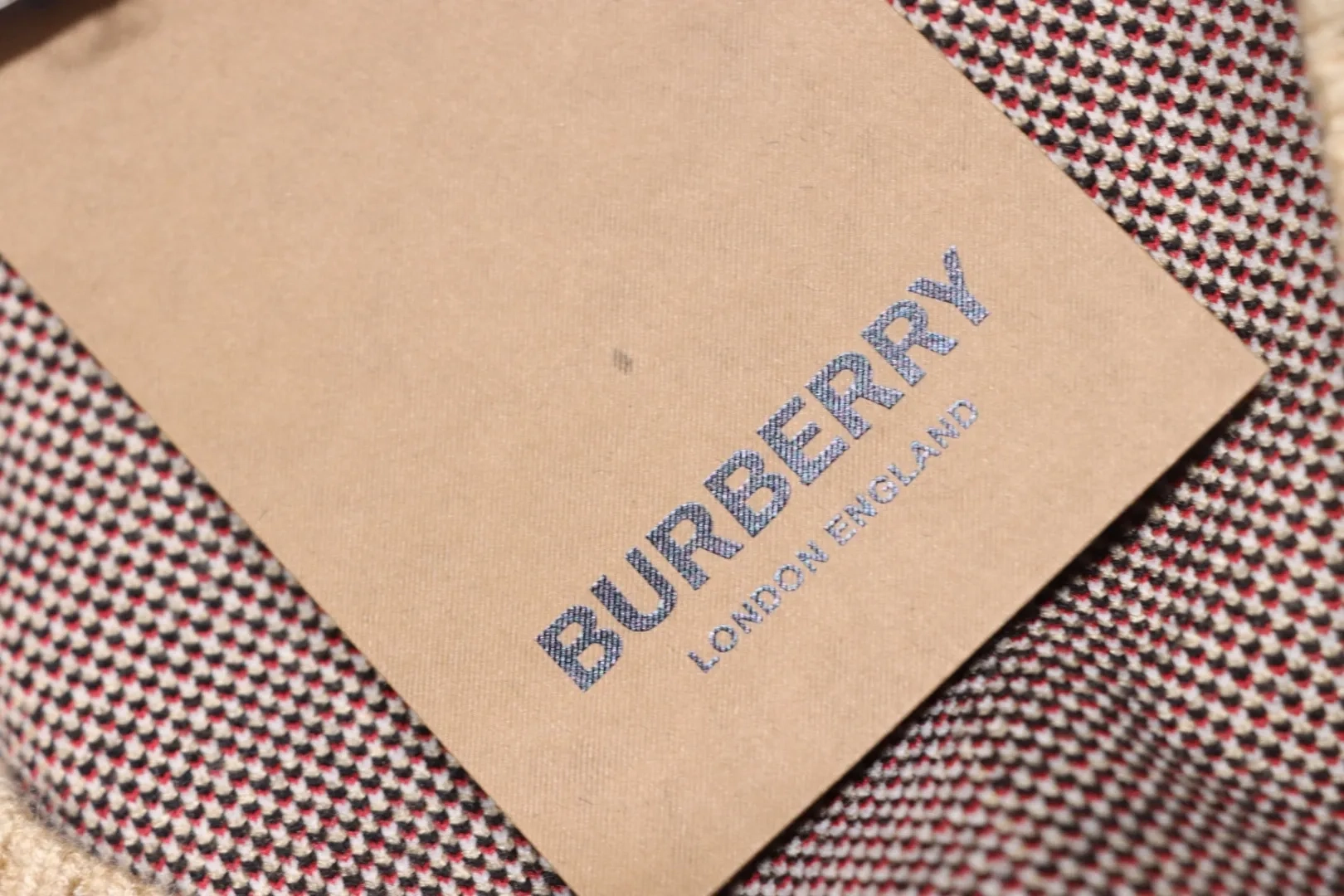 BU Checked Wool Jacquard Cardigan With High Collar - Image 9