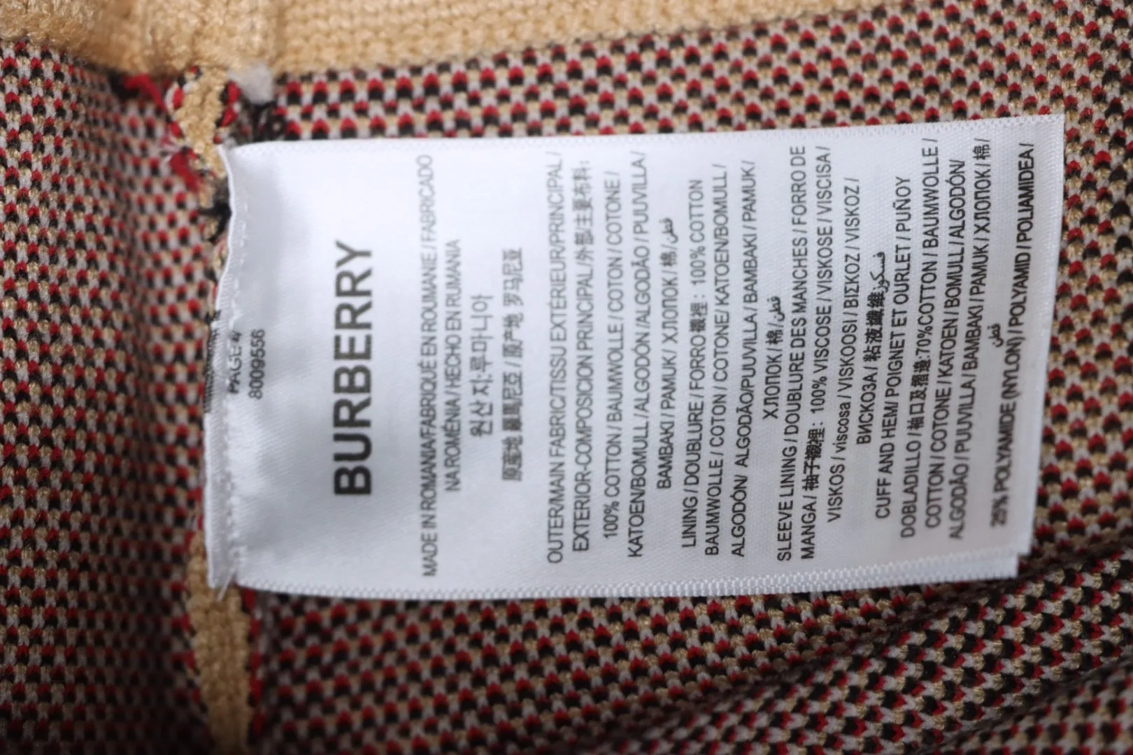 BU Checked Wool Jacquard Cardigan With High Collar - Image 10