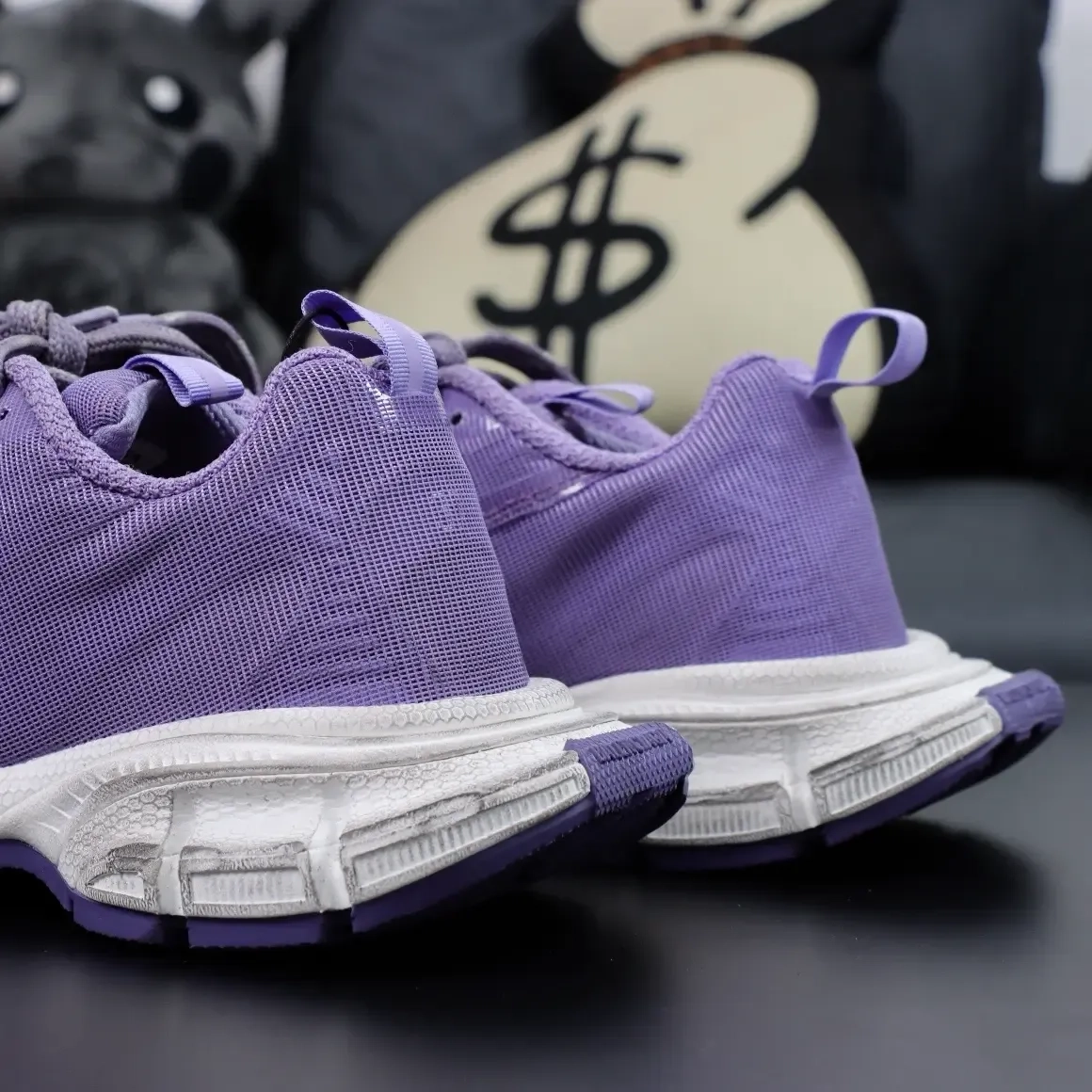 Balenciaga 3Xl 10Th Generation Low-Top Sneakers In Mesh Purple - Image 8