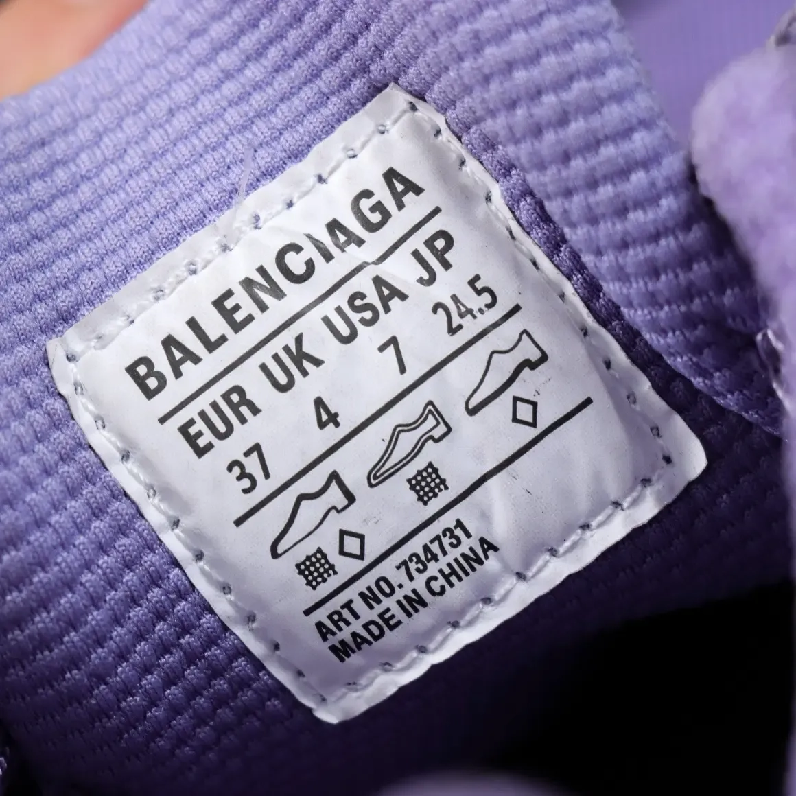 Balenciaga 3Xl 10Th Generation Low-Top Sneakers In Mesh Purple - Image 10