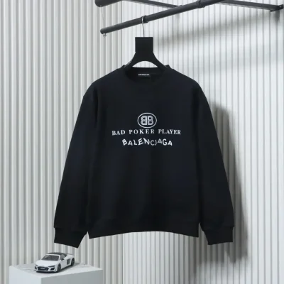 Balenciaga Round Neck Sweatshirt With Poker Lettering