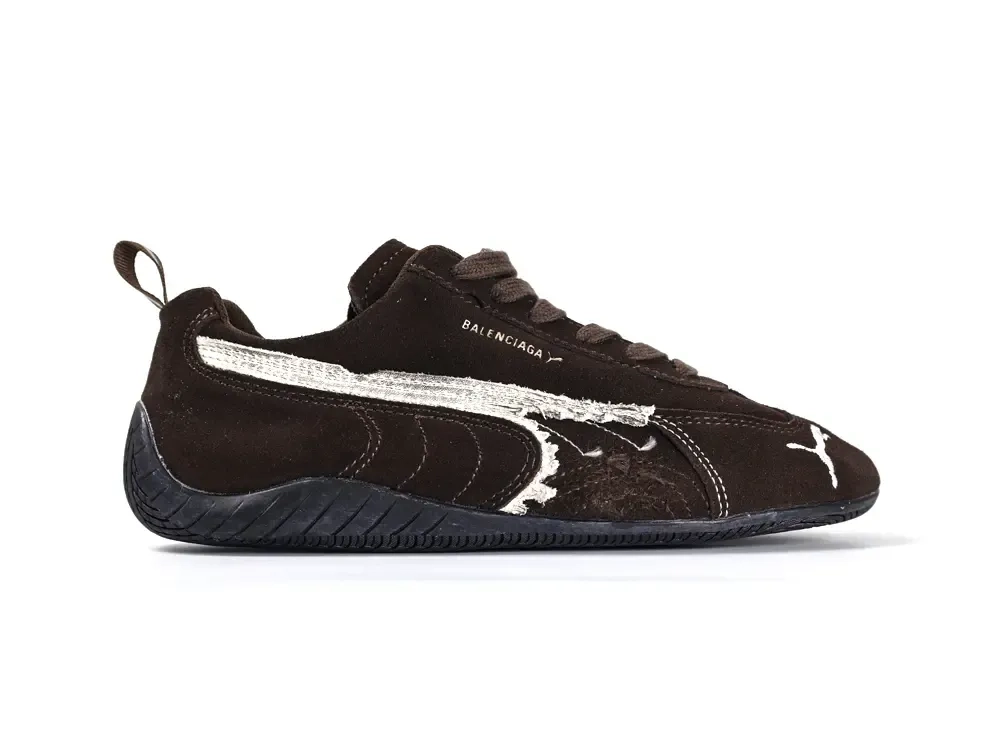 Balenciaga x Puma Speedcat distressed suede low-top sneakers - Image 14