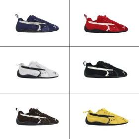 Balenciaga x Puma Speedcat distressed suede low-top sneakers