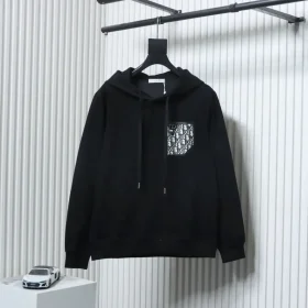 DI Jacquard Monogram Hoodie With Faux Pocket XXL