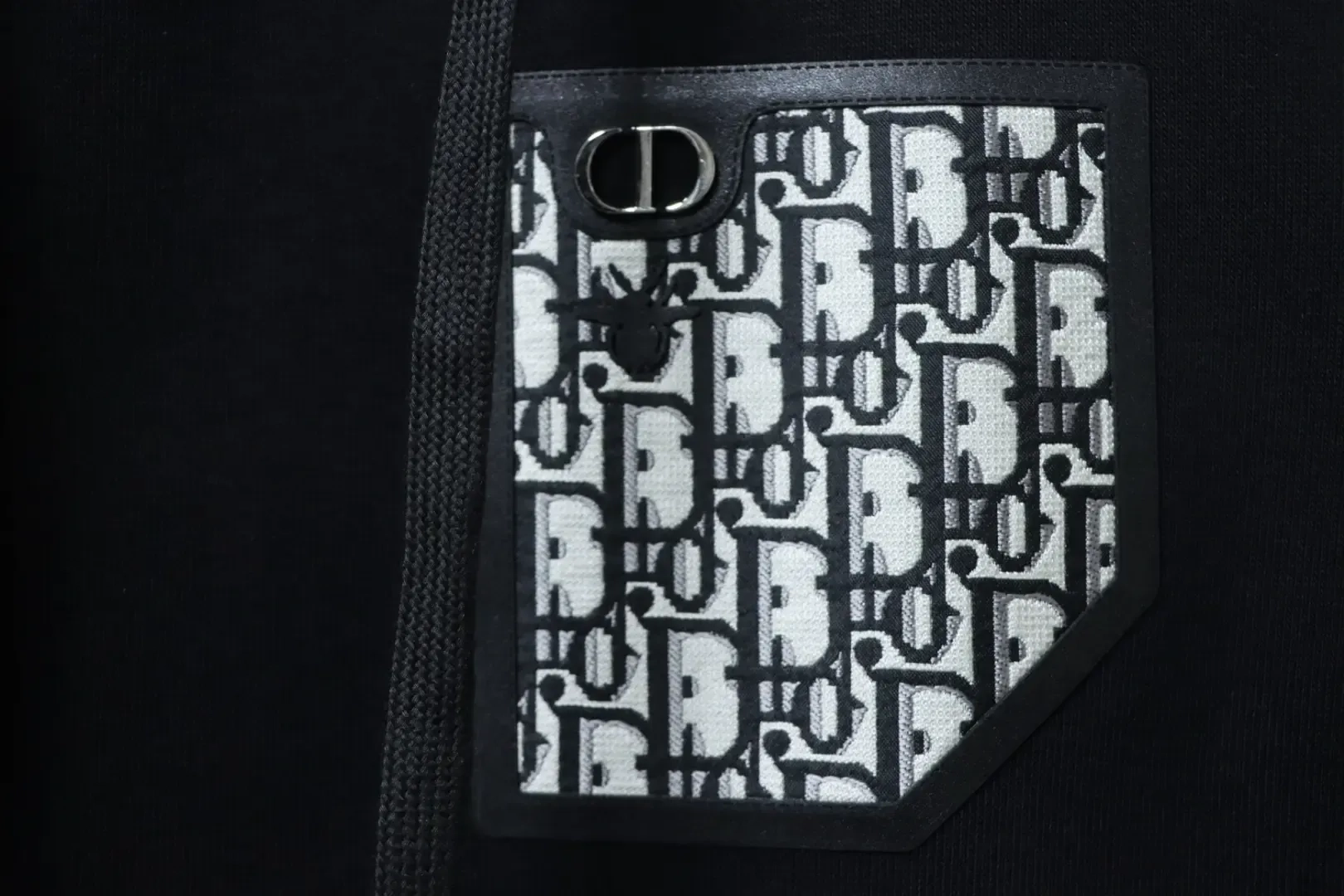 DI Jacquard Monogram Hoodie With Faux Pocket XXL - Image 6