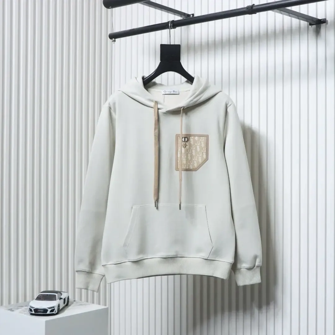 DI Jacquard Monogram Hoodie With Faux Pocket XXL - Image 10