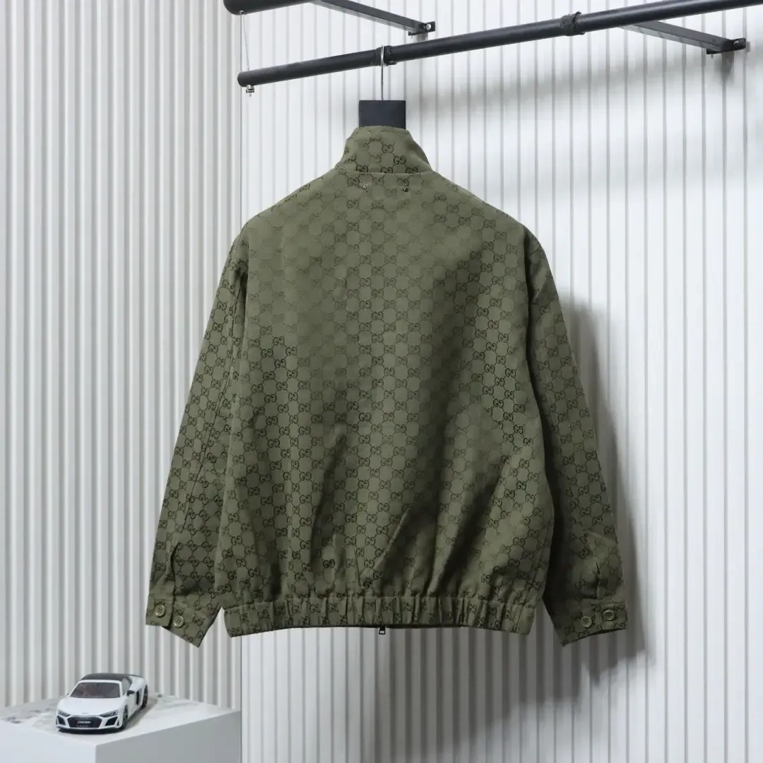 GU Jacquard Canvas Jacket With All-Over Monogram Print - Image 2