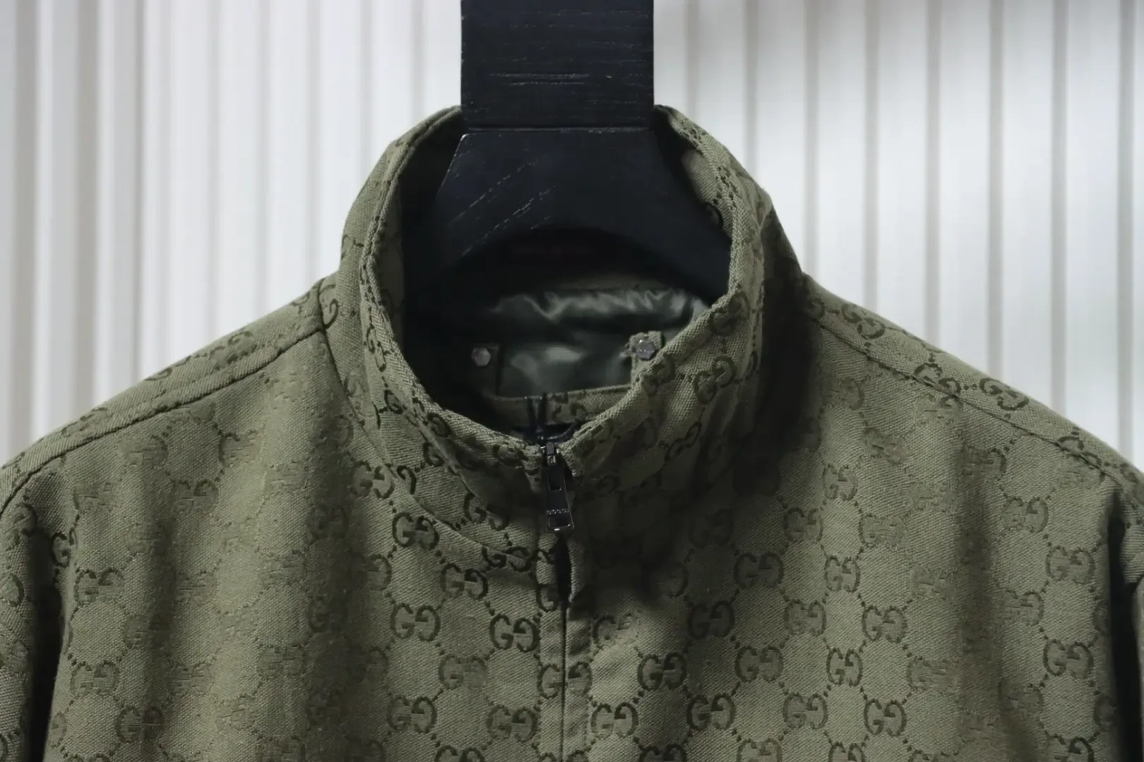 GU Jacquard Canvas Jacket With All-Over Monogram Print - Image 3