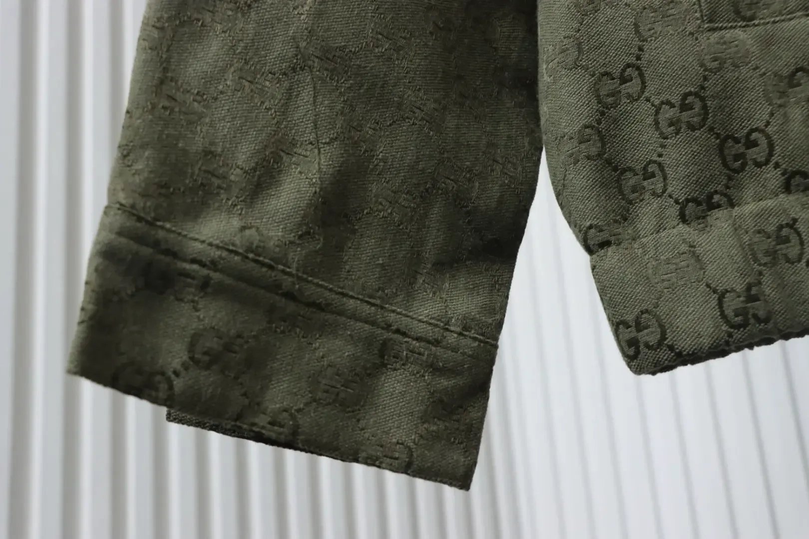 GU Jacquard Canvas Jacket With All-Over Monogram Print - Image 6