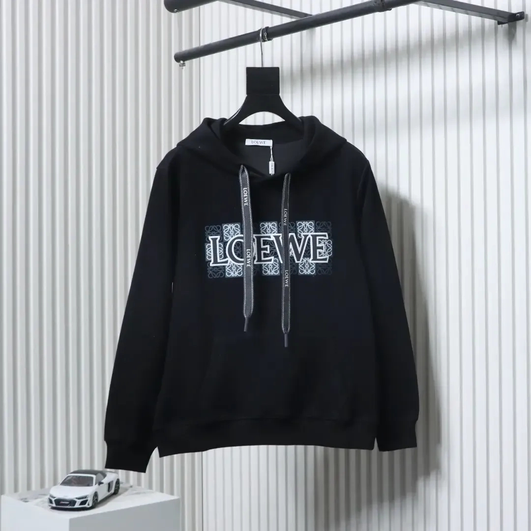 LO Hooded sweatshirt with hollowed-out, laminated lettering XXL
