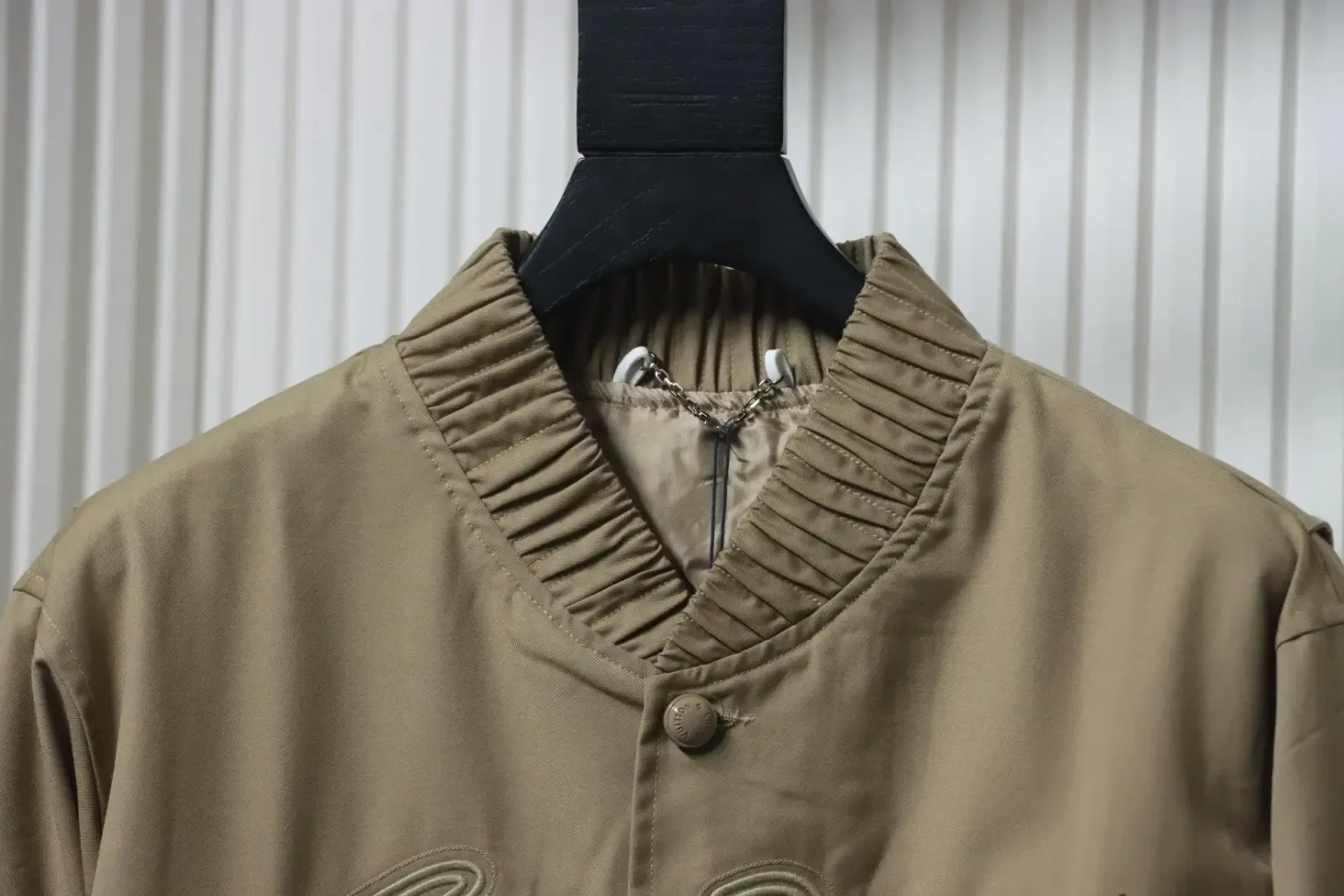 LU Baseball Aviator Jacket With Embroidered Pharrell Silhouette - Image 3