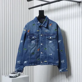LU Denim Jacket With Animal Embroidery