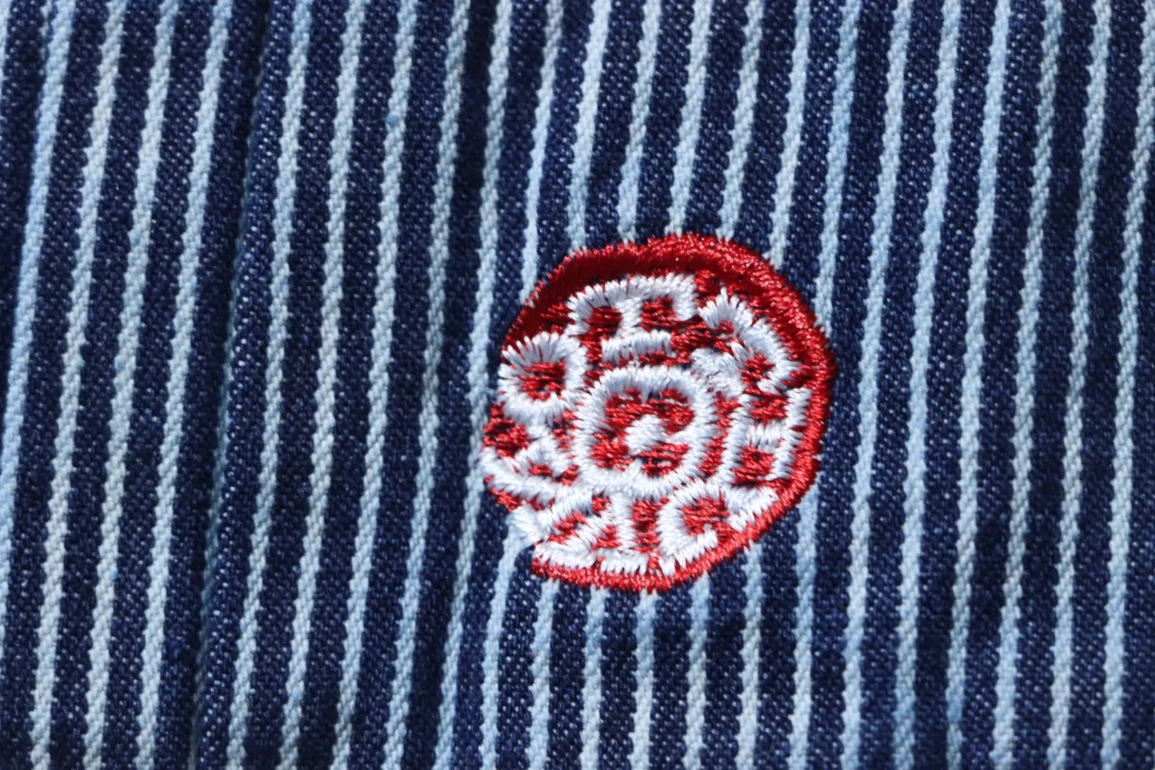 LU Denim Jacket With Cherry Blossom Stripes - Image 5