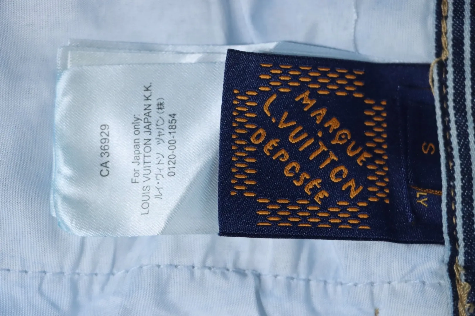 LU Striped Jeans With Cherry Blossom Pattern - Image 9